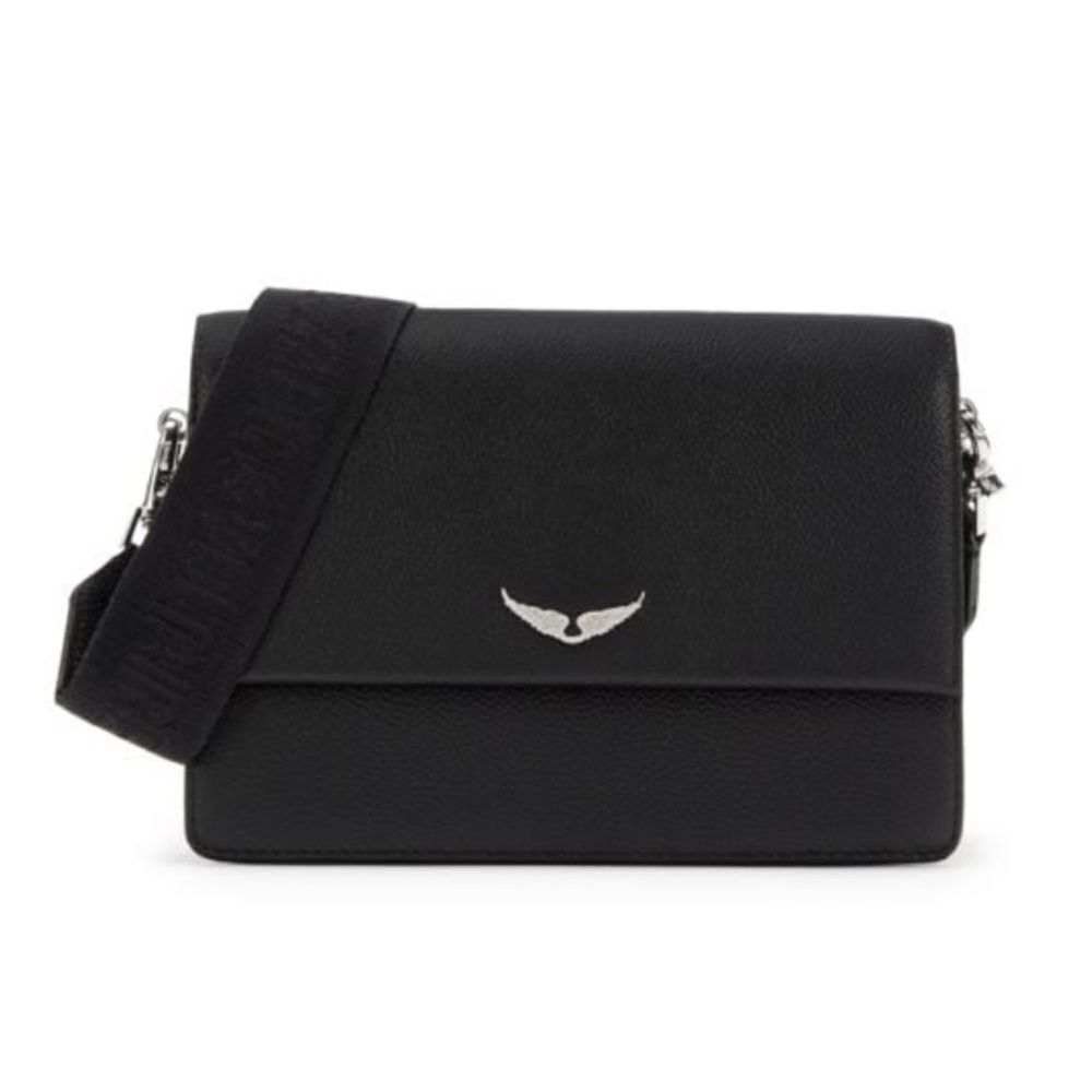 $448 ZADIG & VOLTAIRE Lolita Wings Leather Crossbody Bag NEW W FLAW